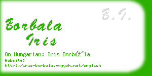 borbala iris business card